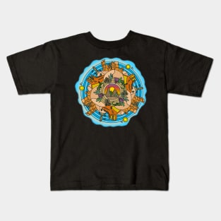 Desert Southwest Themed Mandala Kids T-Shirt